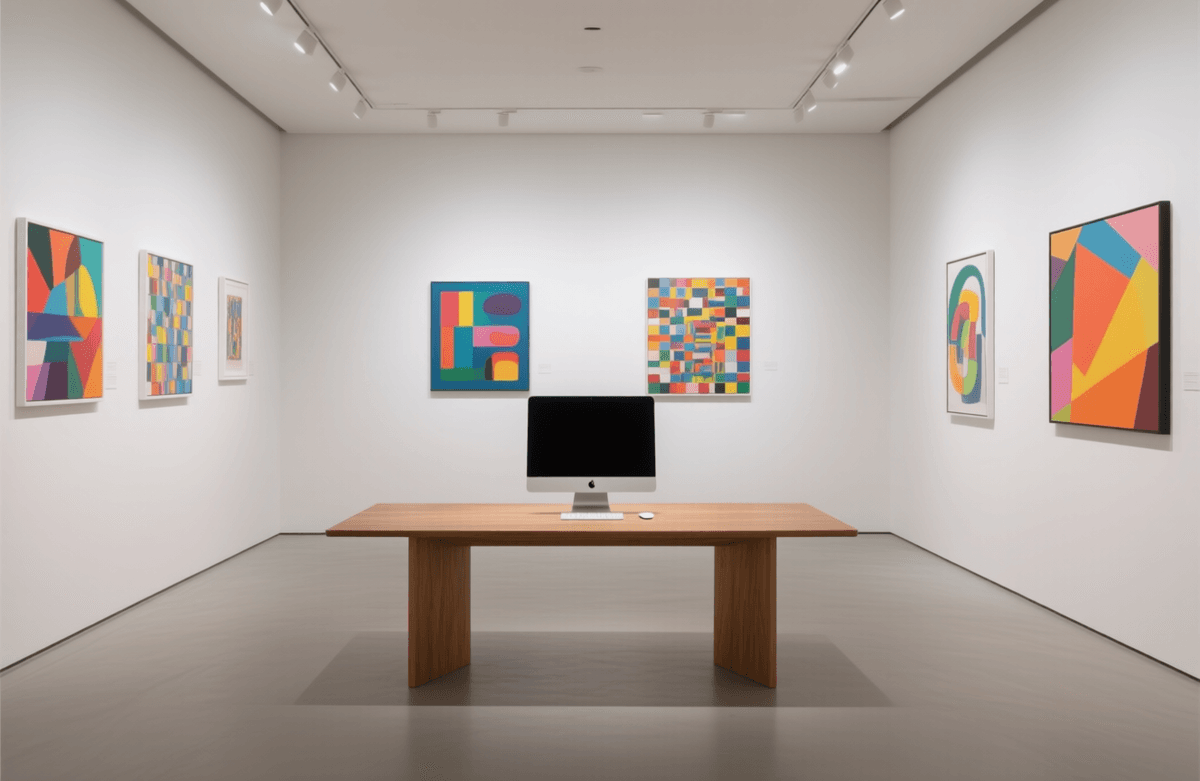 Modern art gallery space