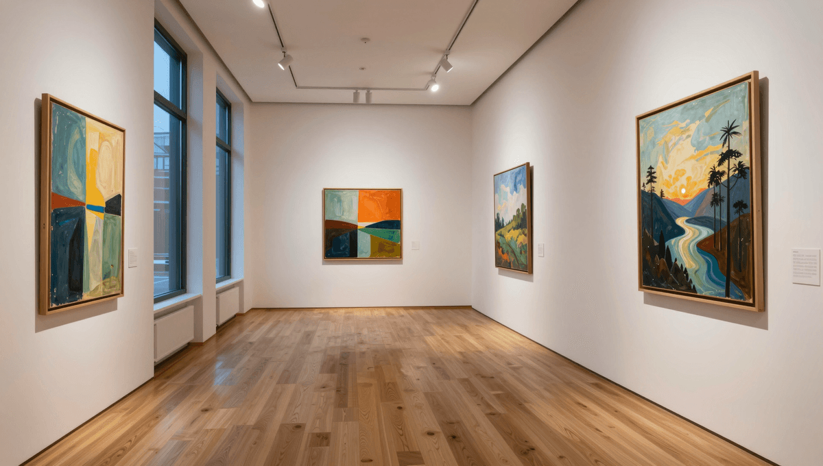 Elegant modern gallery interior