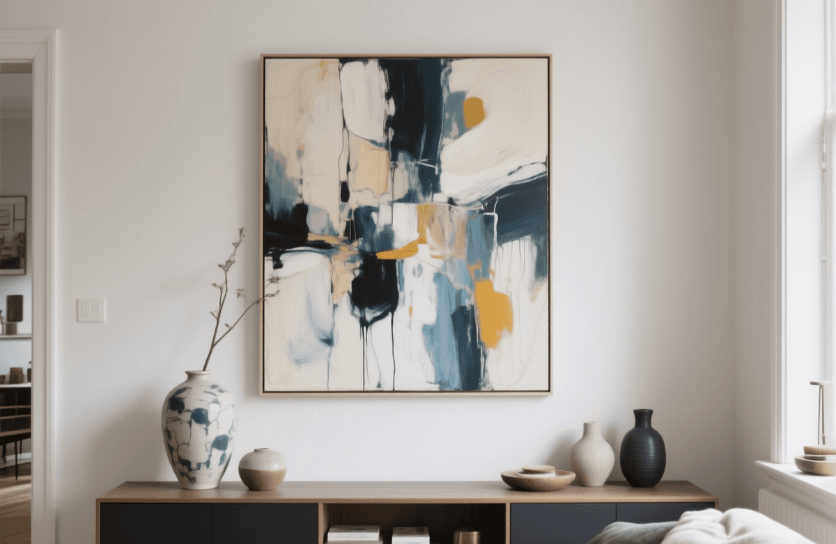 Beautiful fine art prints on a modern wall