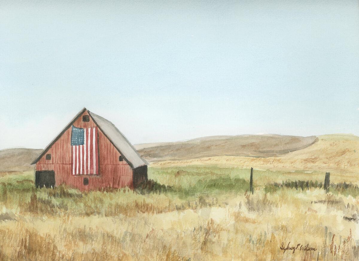 Patriotic Barn