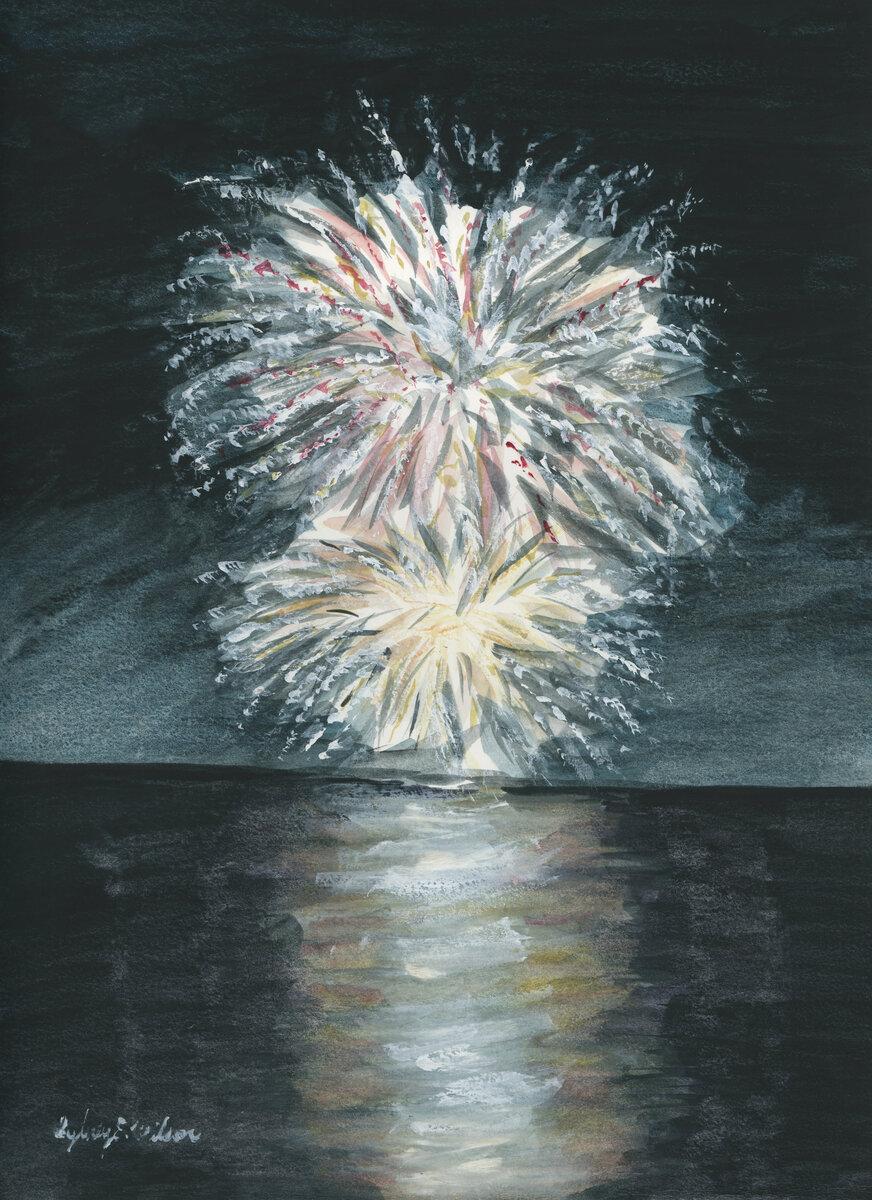 Fireworks Over Water