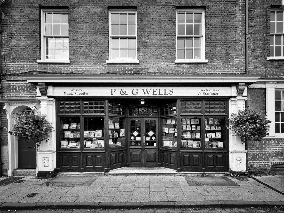 Historic P&G Wells Bookshop Storefront