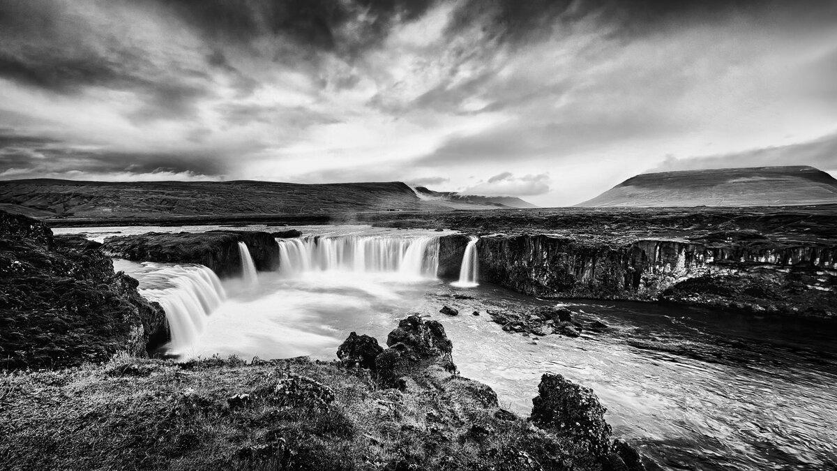 Silver & Basalt: Goðafoss, Waterfall of the Gods