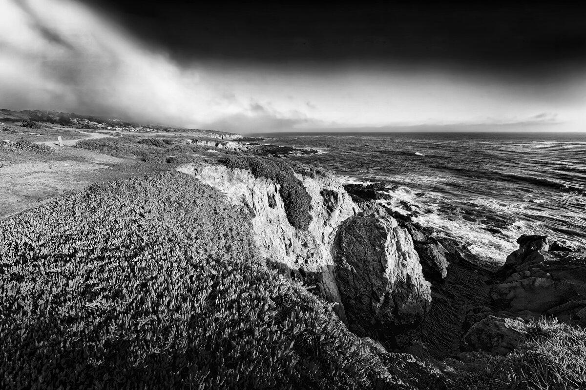 Coastal Bluff: Shadow and Light at Cambria