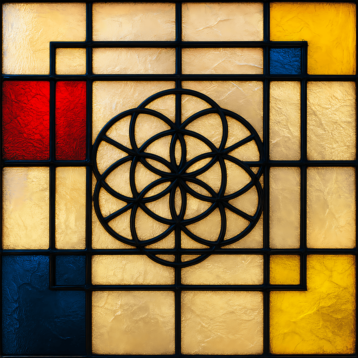 Modern Sacred Geometry Light Panel – Gold Edition