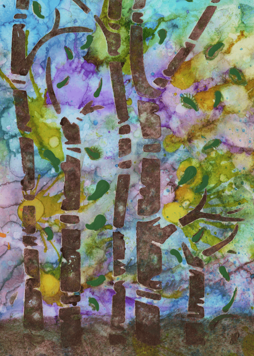 Bamboo Forest - Mixed Media