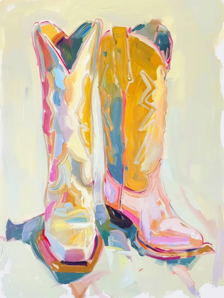 Cowgirl Boots Painting
