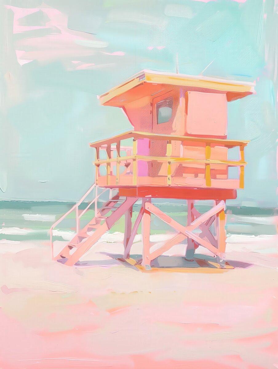 Abstract Lifeguard Painting