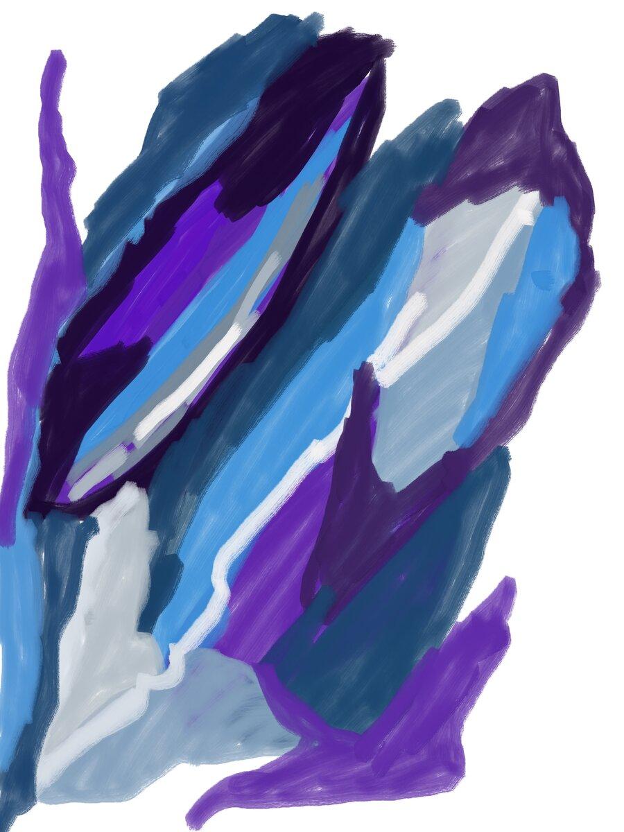 Blue and Purple Abstract