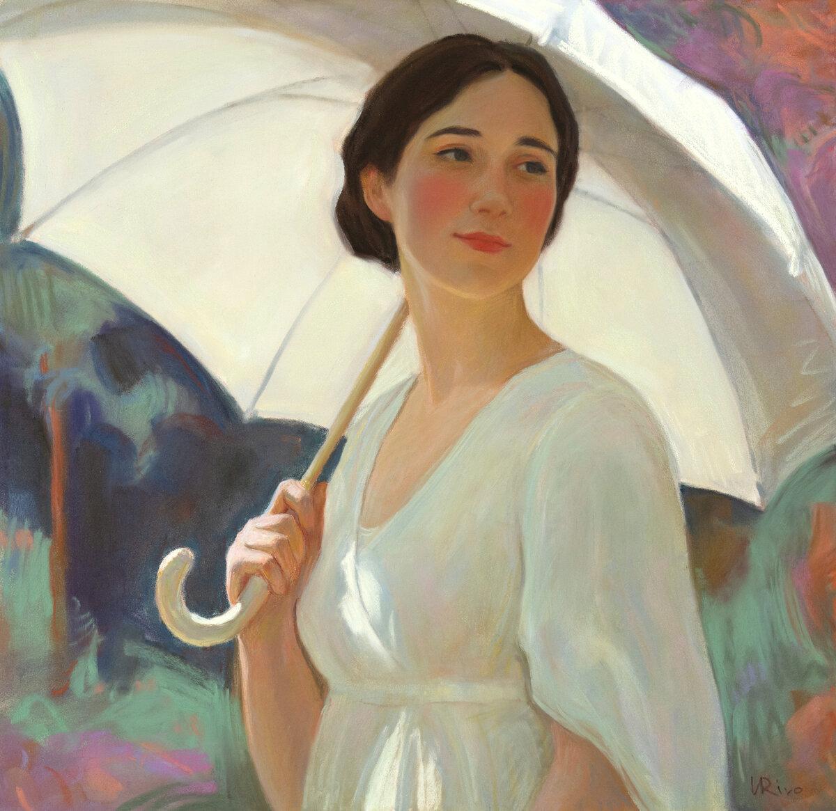 Woman with a White Parasol