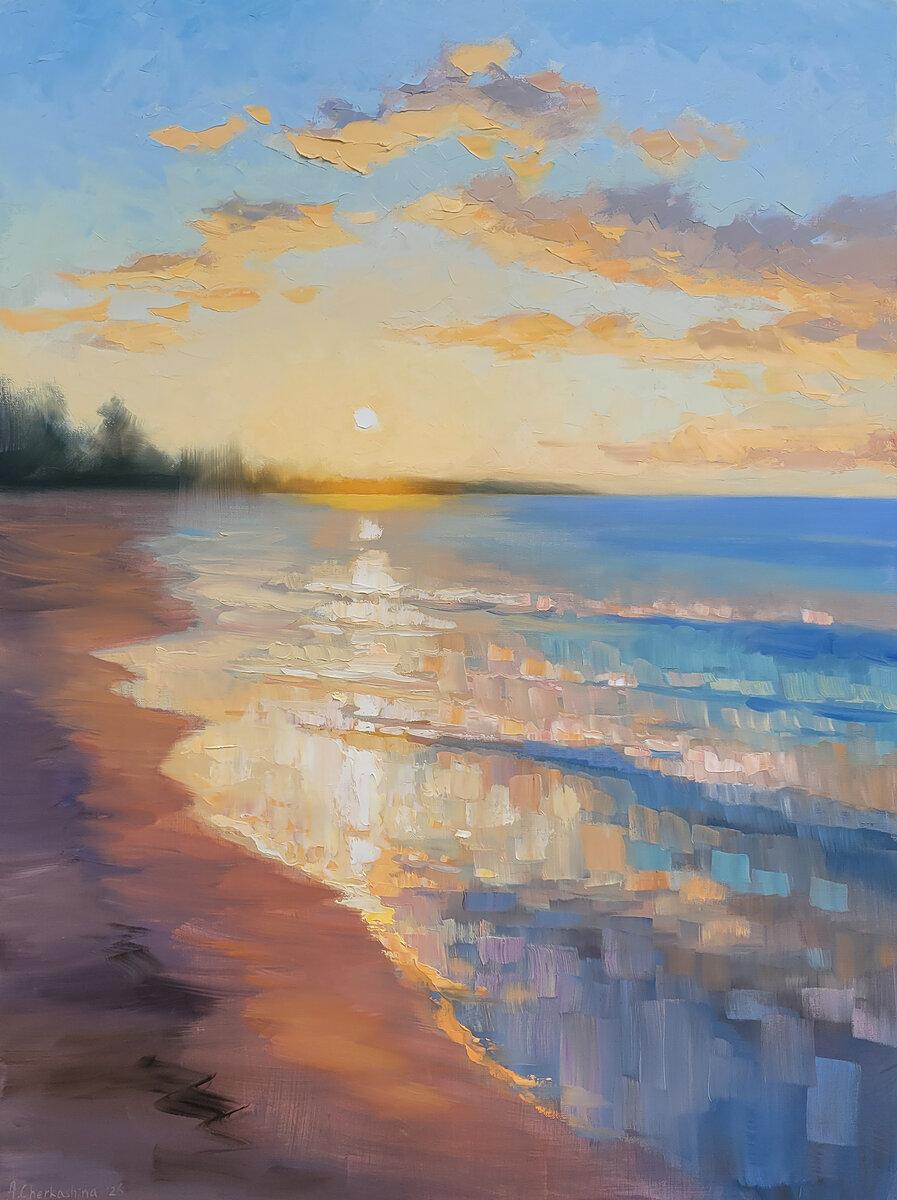 Golden hour at Lake Michigan