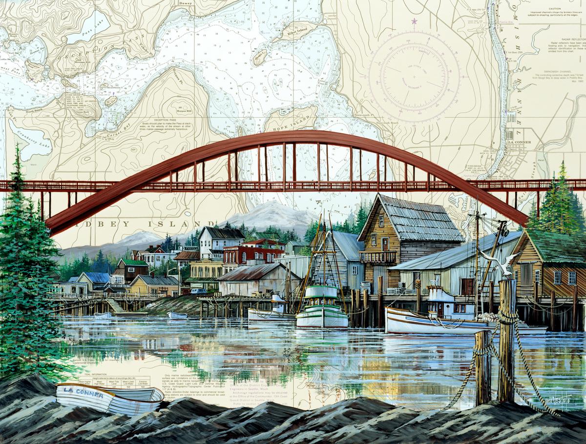 Rainbow Bridge in La Conner WA - Code 288