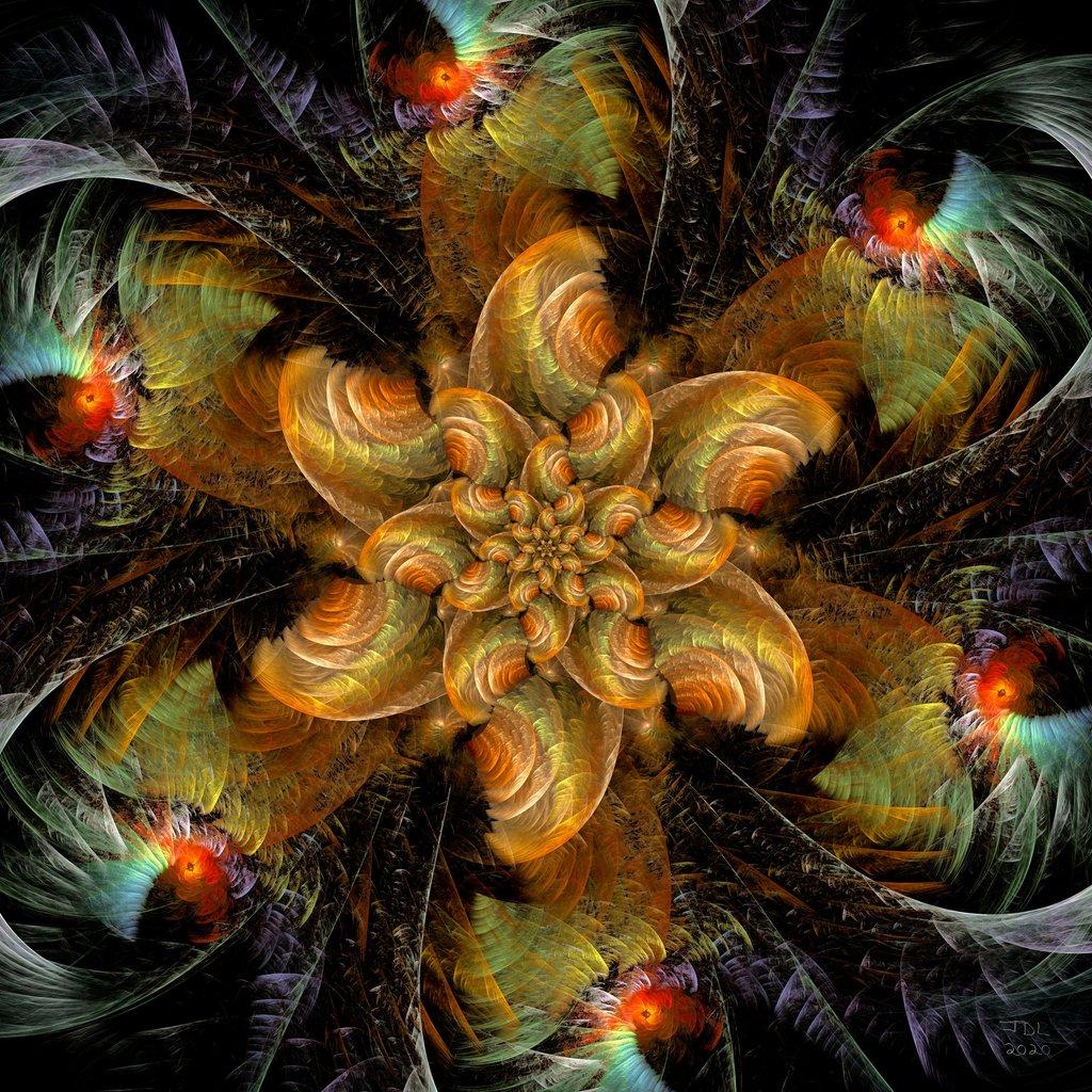Entwined Corolla of a Fractal Flower