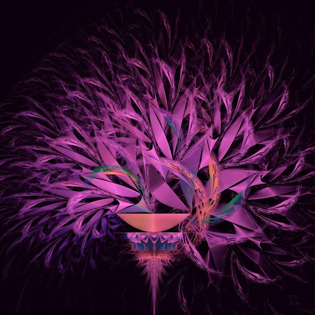 Fractal Arrangement in Purple