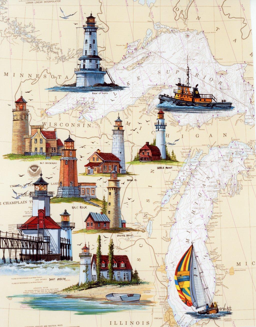 Great Lakes Lighthouses (8 lights) - Code 247