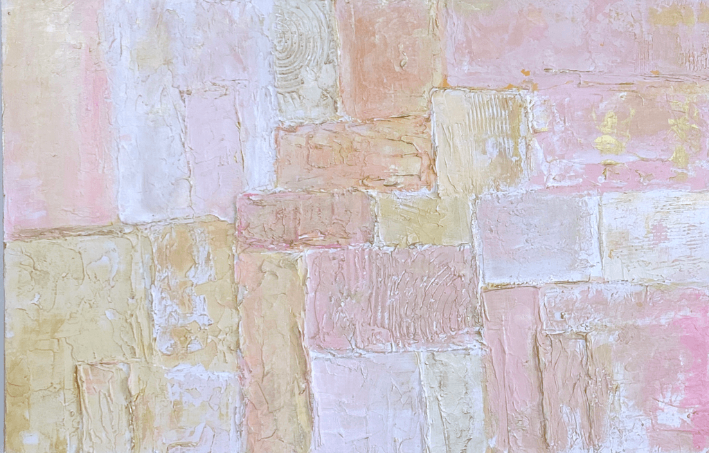 Golden Thresholds Pinks and Textured Wall Art