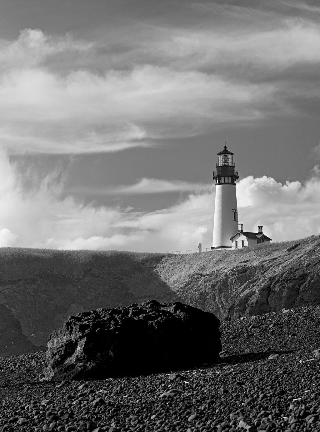 Yaquina lighthouse from the beach