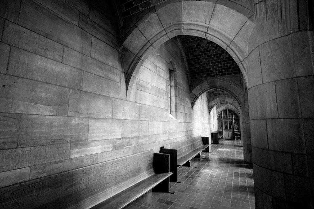 Benches along the corridor