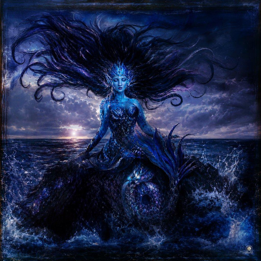 The Meditating Serpentine Mermaid Queen
