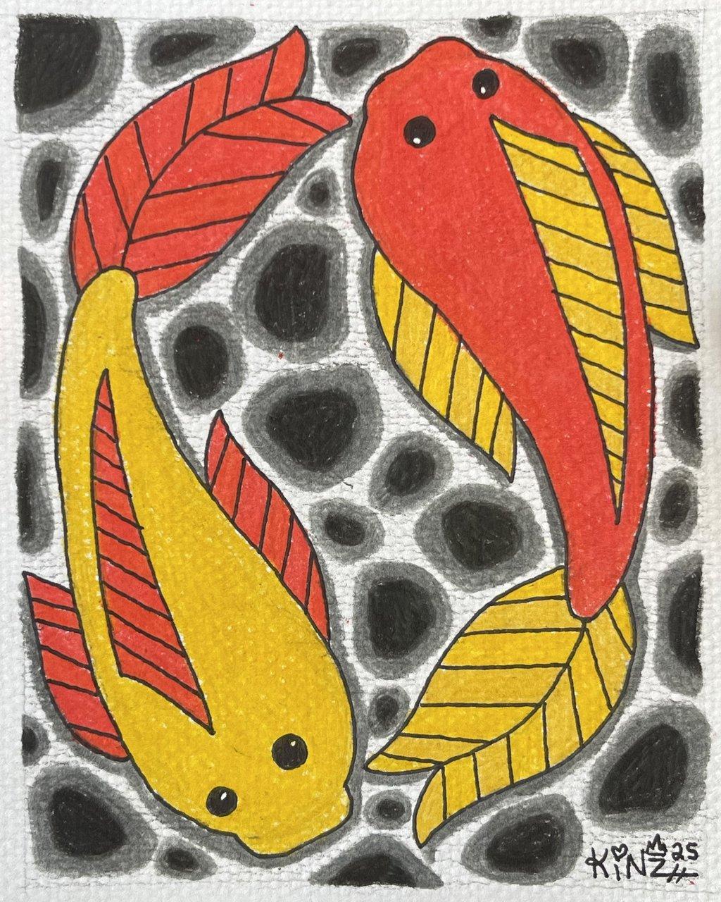 Colored Pencil Koi Fish 5 2025