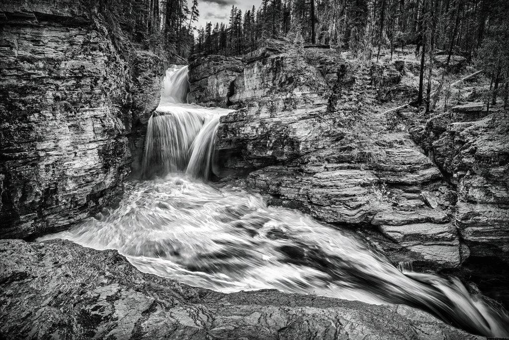 Glacial Veins: Tonal Study of St Mary Falls