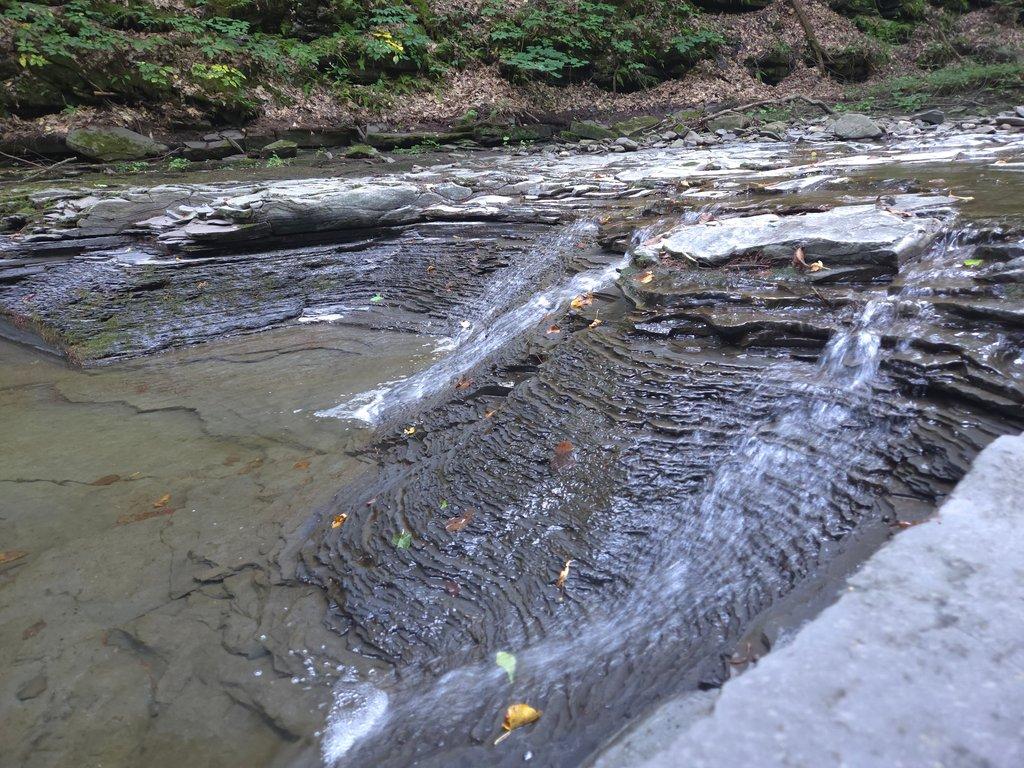Cascading Water over Rocks